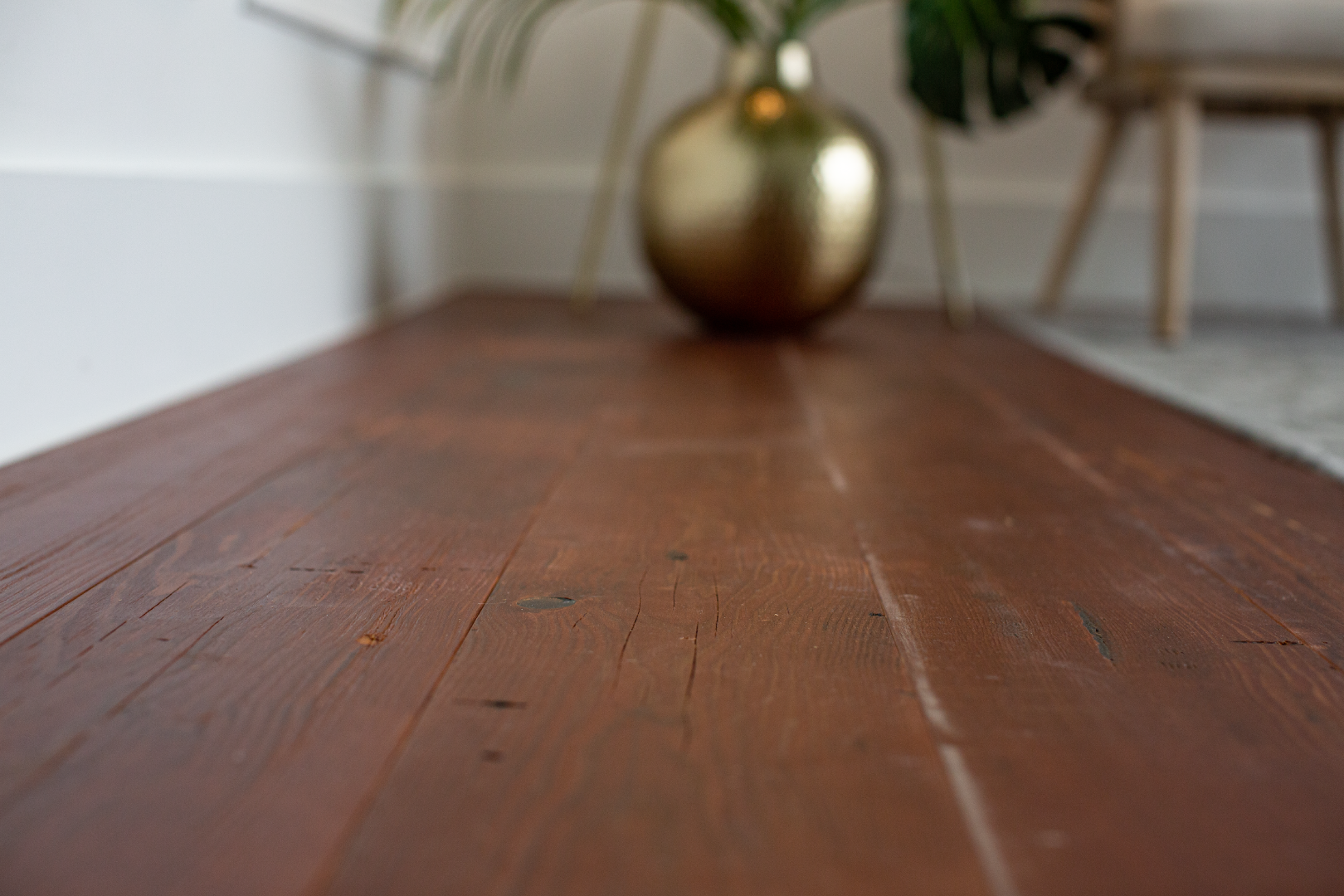 close up of douglas fir floors